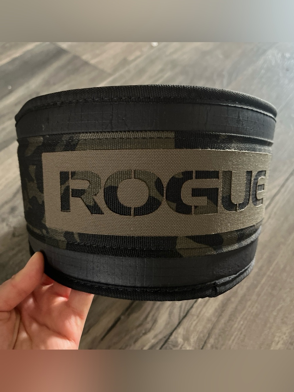 Rogue Camo Lifting Belt with Black Trim